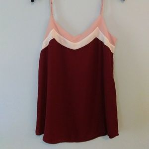 Brand New Burgundy and Pink Tank Top